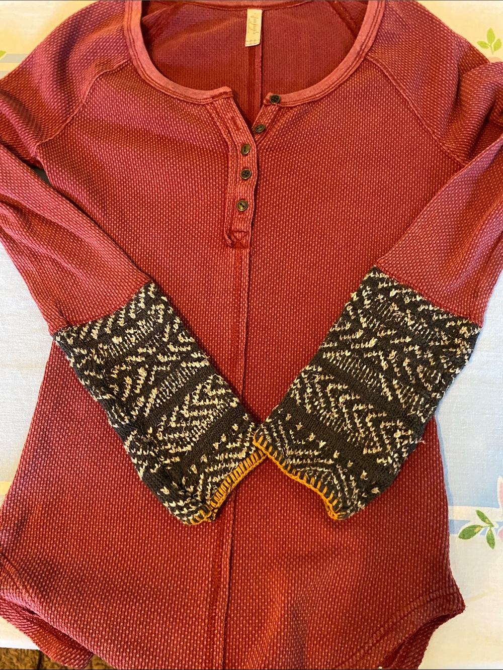 Free People Ribbed Button-Front Sweater in Dusty Rose